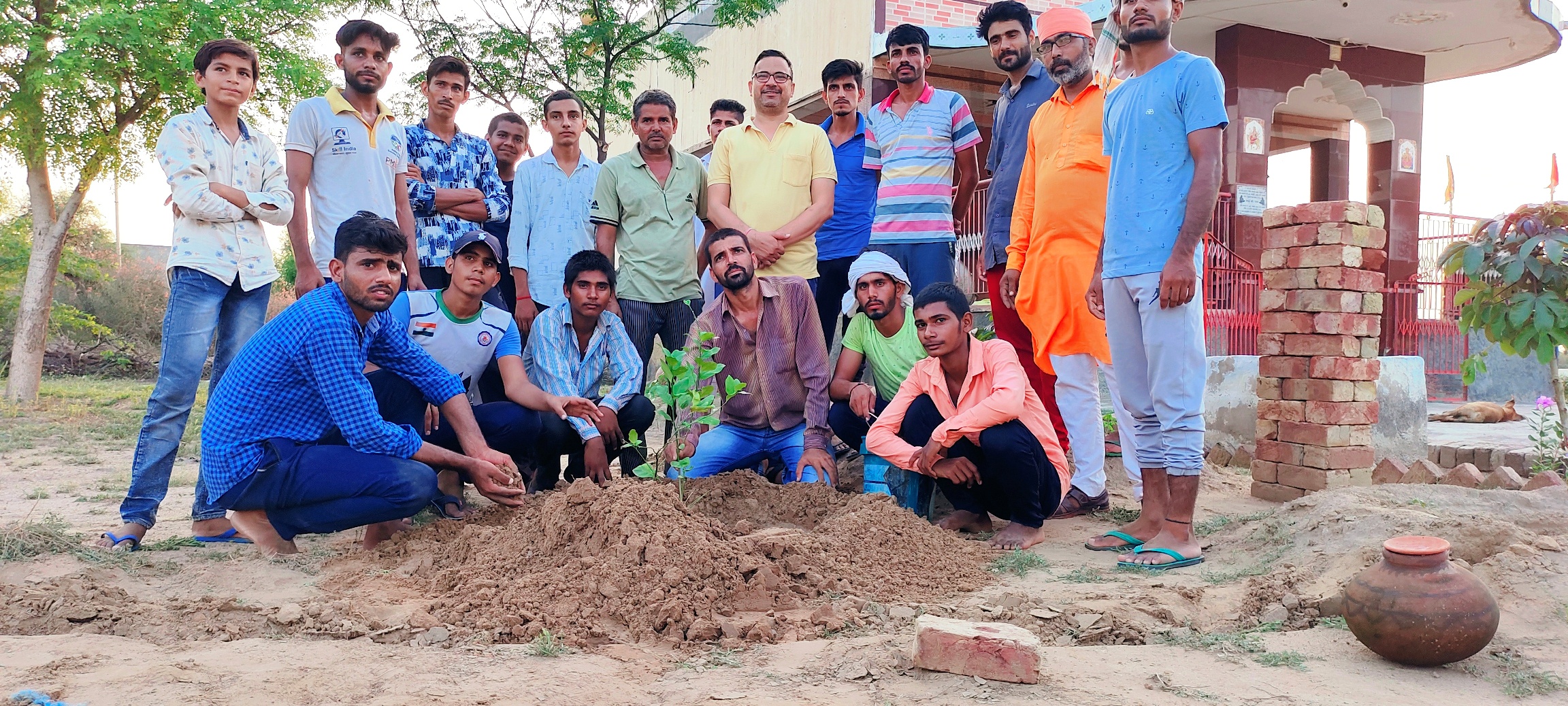 Trees Plantation Around Temple
